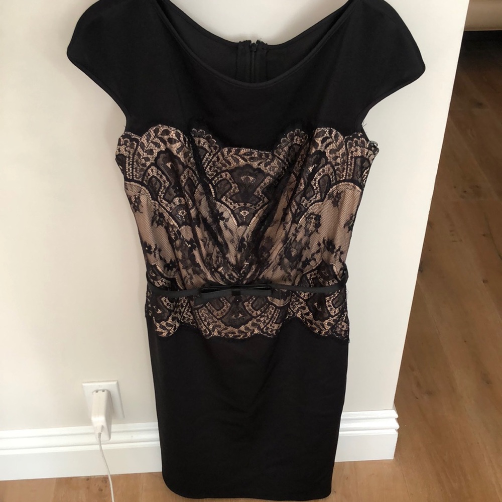 TADASHI black and lace dress